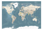 Papier Peint - Vintage World Map 250x175cm - Intissé