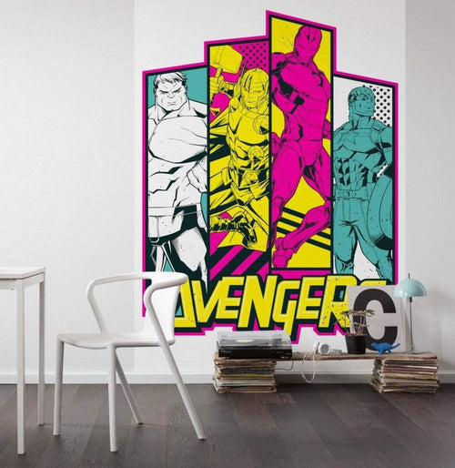 Komar Avengers Flash Papier Peint Intissé 200x280cm 4 bandes ambiance | Yourdecoration.fr