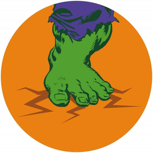 Komar Avengers Hulks Foot Pop Art Papier Peint Adhésif 128x128cm Rond | Yourdecoration.fr