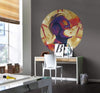 Komar Avengers Painting Captain Marvel Helmet Papier Peint Adhésif 125x125cm Rond ambiance | Yourdecoration.fr