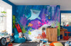 Komar Dory Aqua Party Papier Peint Intissé 300x280cm 6 bandes ambiance | Yourdecoration.fr