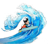 Komar Mickey Surfing Papier Peint Intissé 300x280cm 6 bandes | Yourdecoration.fr