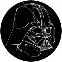 Komar Star Wars Ink Vader Papier Peint Adhésif 125x125cm Rond | Yourdecoration.fr