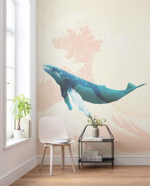 Komar Whale Voyage Papier Peint Intissé 200x280cm 4 bandes ambiance | Yourdecoration.fr