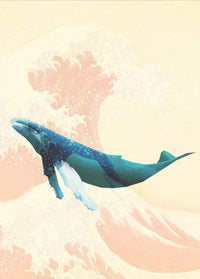 Komar Whale Voyage Papier Peint Intissé 200x280cm 4 bandes | Yourdecoration.fr