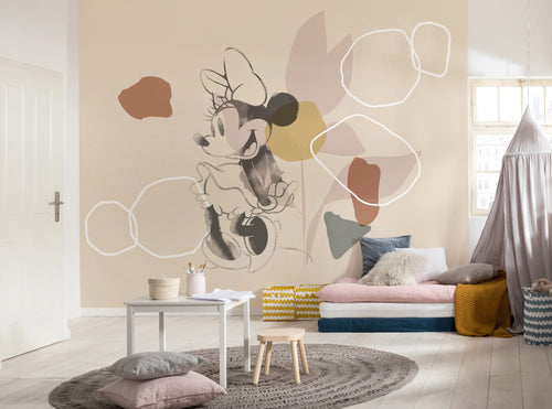 Komar Intisse Papier Peint Iadx7 047 Minnie Soft Shapes Interieur | Yourdecoration.fr