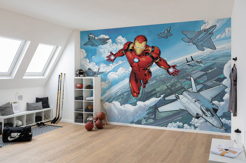 Komar Intisse Papier Peint Iadx8 062 Iron Man Flight Interieur | Yourdecoration.fr