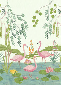 Komar Intisse Papier Peint Iax4 0044 Flamingo Vibes | Yourdecoration.fr