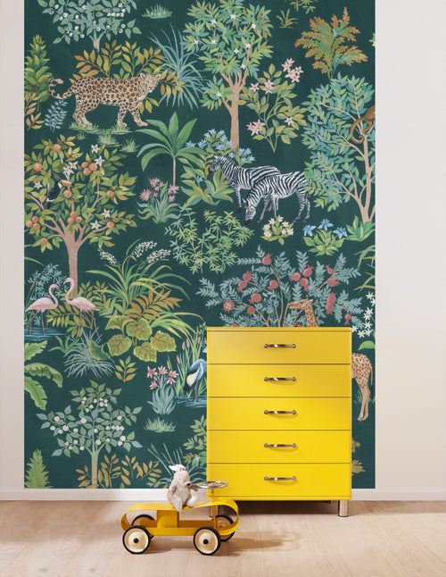 Komar Intisse Papier Peint Inx4 055 Happy Jungle Interieur | Yourdecoration.fr