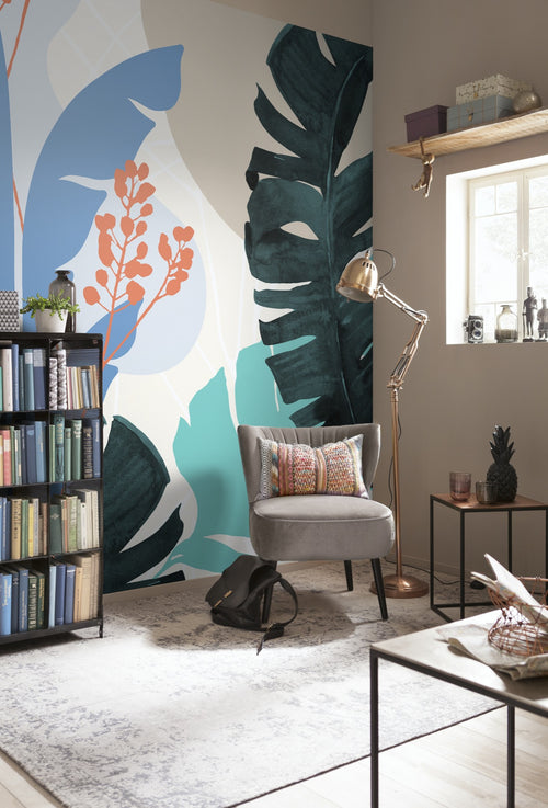 Komar Intisse Papier Peint Inx6 085 Tropical Shapes Interieur | Yourdecoration.fr