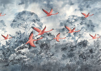Komar Intisse Papier Peint Inx8 053 Flamingos In The Sky | Yourdecoration.fr
