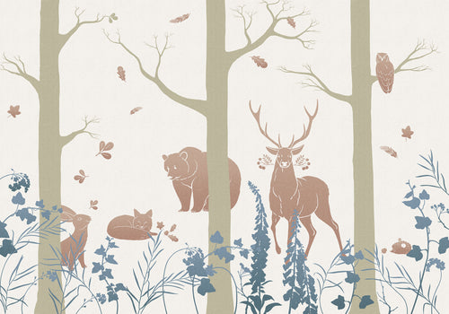 Komar Intisse Papier Peint Inx8 065 Forest Animals | Yourdecoration.fr