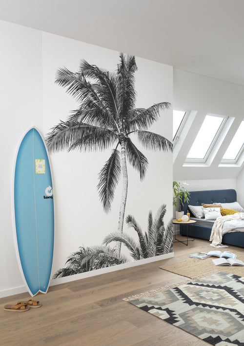 Komar Intisse Papier Peint Iax4 0011 Retro Palm Interieur | Yourdecoration.fr