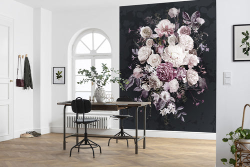 Komar Intisse Papier Peint X4 1018 Bouquet Noir Interieur | Yourdecoration.fr