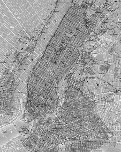 Komar NYC Map Papier Peint Intissé 200x250cm 2 bandes | Yourdecoration.fr