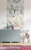 Komar Cactus Rose Papier Peint Intissé 100x250cm 1 bande ambiance | Yourdecoration.fr
