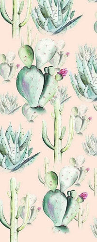 Komar Cactus Rose Papier Peint Intissé 100x250cm 1 bande | Yourdecoration.fr