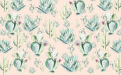 Komar Cactus Rose Papier Peint Intissé 400x250cm 4 bandes | Yourdecoration.fr
