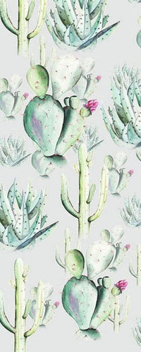 Komar Cactus Grey Papier Peint Intissé 100x250cm 1 bande | Yourdecoration.fr