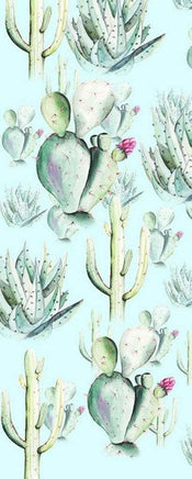 Komar Cactus Blue Papier Peint Intissé 100x250cm 1 bande | Yourdecoration.fr