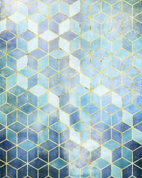 Komar Mosaik Azzuro Papier Peint Intissé 200x250cm 2 bandes | Yourdecoration.fr