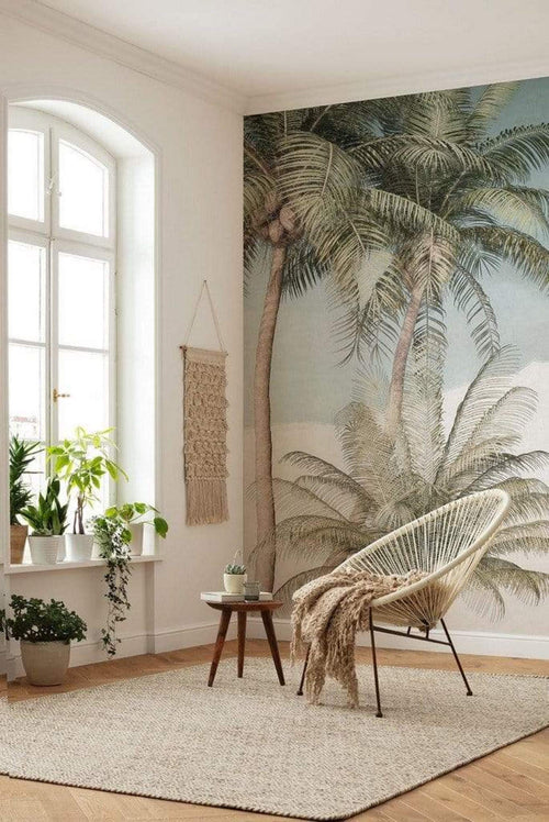 Komar Palm Oasis Papier Peint Intissé 200x280cm 2 bandes ambiance | Yourdecoration.fr