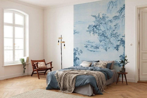 Komar Blue China Papier Peint Intissé 200x280cm 2 bandes ambiance | Yourdecoration.fr