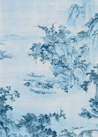 Komar Blue China Papier Peint Intissé 200x280cm 2 bandes | Yourdecoration.fr