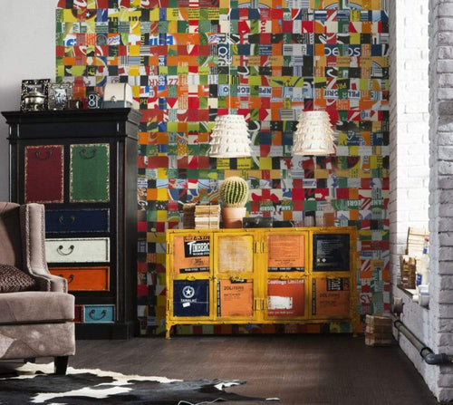 Komar Bibite Papier Peint 250x250cm 5 bandes ambiance | Yourdecoration.fr