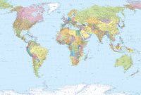Komar World Map Papier Peint Intissé 368x248cm | Yourdecoration.fr